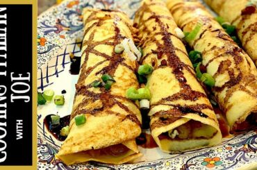 Savory Delicious Crepes with Gorgonzola Onions Pancetta Cooking Italian with Joe