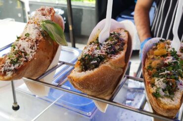 Italian Food Form Apulia, Special Filled Bread. Seen in London. Street Food of Greenwich Market