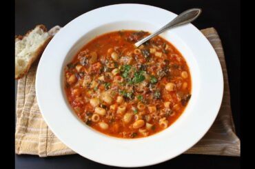 Minestrone Soup Recipe - Italian Vegetable and Pasta Soup