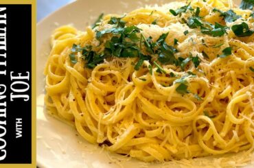 World's Best Pasta al Limone with Linguine Cooking Italian with Joe
