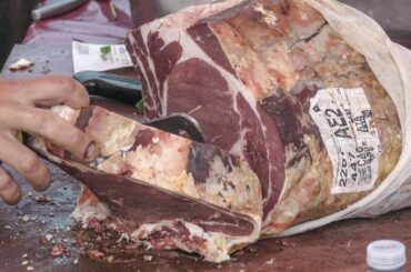 Italy Street Food. Roasting the Best of Italian Meat on Huge Grills