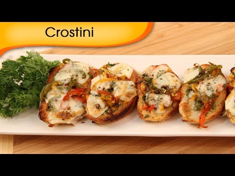 Crostini | Toasted Bread With Vegetable And Cheese Topping | Italian Recipe By Ruchi Bharani Crostini | Toasted Bread With Vegetable And Cheese Topping | Italian Recipe By Ruchi Bharani