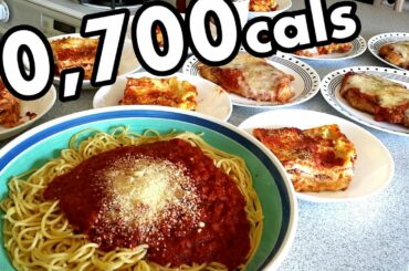 Massive Italian Feast Challenge (10,700 Calories)