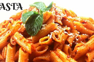 PASTA IN RED SAUCE-EASY TO MAKE ITALIAN STYLE PASTA WITH INDIAN TOUCH-PASTA RECIPE