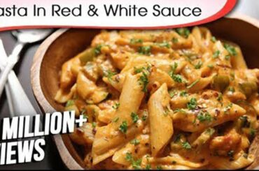 Pasta In Red And White Sauce - Easy To Make Italian Style Pasta With Indian Twist |  Ruchi Bharani