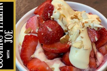 Strawberries in Wine with Mascarpone Cheese Cooking Italian with Joe