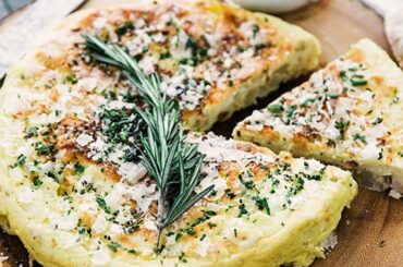 Italian Herb, Potato & Onion Frittata Recipe with Pancetta Bacon