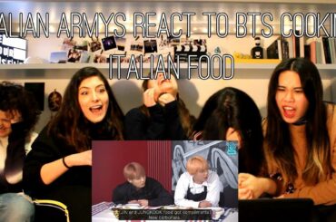 [ENG/KOR SUB] Italian ARMYS react to BTS cooking Italian Food