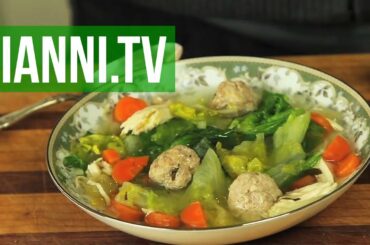 Italian Wedding Soup: Chicken, Escarole and Veal Meatballs, Italian Recipe - Gianni's North Beach