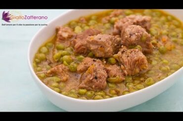Veal stew with peas - Italian recipe