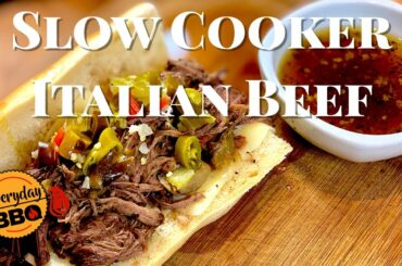 Italian Beef Sandwich Recipe | Slow Cooker | Best Homemade Italian Beef | Everyday BBQ