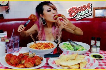 10LB FAMILY FEAST CHALLENGE at Buca di Beppo (Italian Food) - DINNER FOR 5!!!  #RainaisCrazy