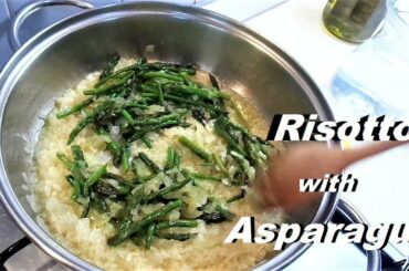 Risotto with Green Asparagus italian food
