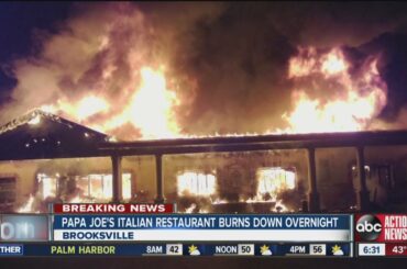Brooksville icon Papa Joe's Italian Restaurant burns down overnight