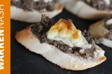 Mushroom Bruschetta Recipe - Quick & Easy Italian - Recipes by Warren Nash