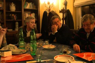 Discussion at an Italian Dinner Table for Christmas