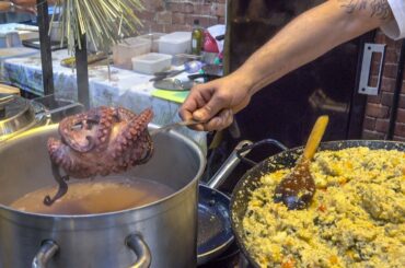 Octopus and Couscous with Seafood, Sicily Style. Italy Street Food, London