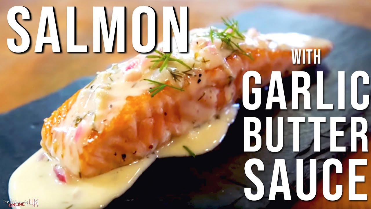 Salmon with Garlic Butter Sauce | SAM THE COOKING GUY Salmon with Garlic Butter Sauce | SAM THE COOKING GUY