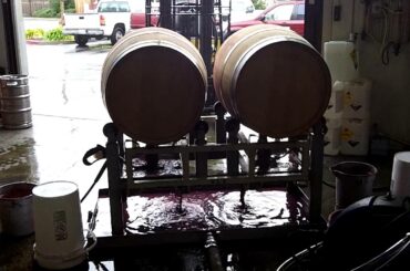 WINE BARREL WASHING FUN AT JESSUP CELLARS