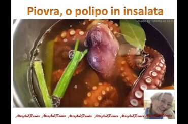 Piovra o Polipo in insalata. Tenero e gustoso, buon appetito! Italian food.
