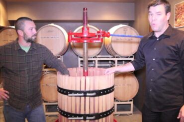 Olsen Perri wines and their basket press