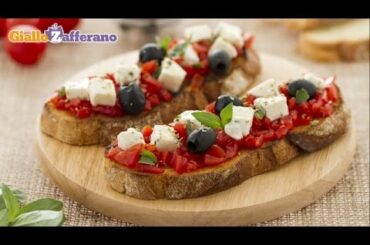 Bruschetta caprese - Italian recipe
