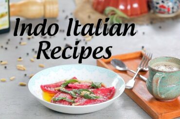 Indo Italian Recipes For Monsoon By Amrita Kaur | Mushroom Cappuccino, Beetroot Ravioli