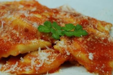 Ravioli di ricotta, italian traditional recipe