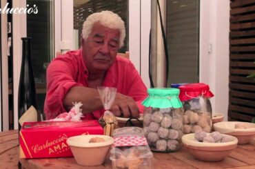 Antonio enjoys traditional Italian sweets with a glass of Puglian dessert wine