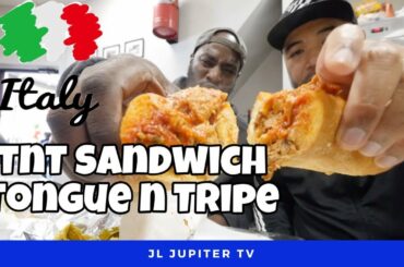 Bomb Tongue and Tripe Sandwich "TNT" at George's Sandwich Shop, Italian Market