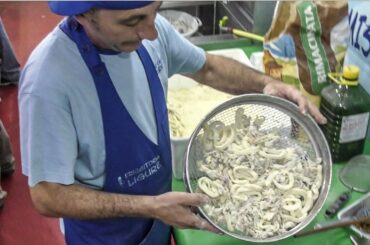 Huge Dose of Fried Seafood. Italy Street Food