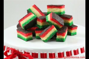 Seven Layer "Rainbow" Cookies  - Rossella's Cooking with Nonna