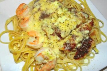 Chicken and Shrimp Fettucini Recipe - Delicious Italian Food