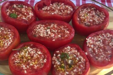 Italian food in Amharic- (Pomodori con riso)