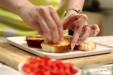 Bruschetta - Quick Homemade Popular Italian Recipe By Ruchi Bharani