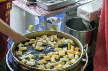 Italian Street Food. 'Gnocco Fritto'. Fried Dumplings and Meat Cold Cuts