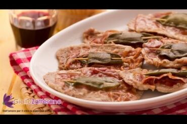 Saltimbocca alla romana ( escalopes with ham and sage ) Italian recipe