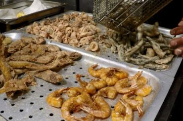 Italian Street Food. Yummy Fried Seafood from Liguria Region