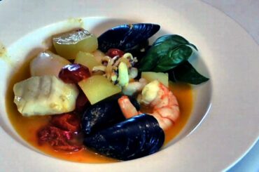 Italian Food Recipes. "Burrida" Soup of Fish