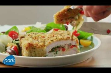 Air Fryer Italian-Stuffed Pork Chop