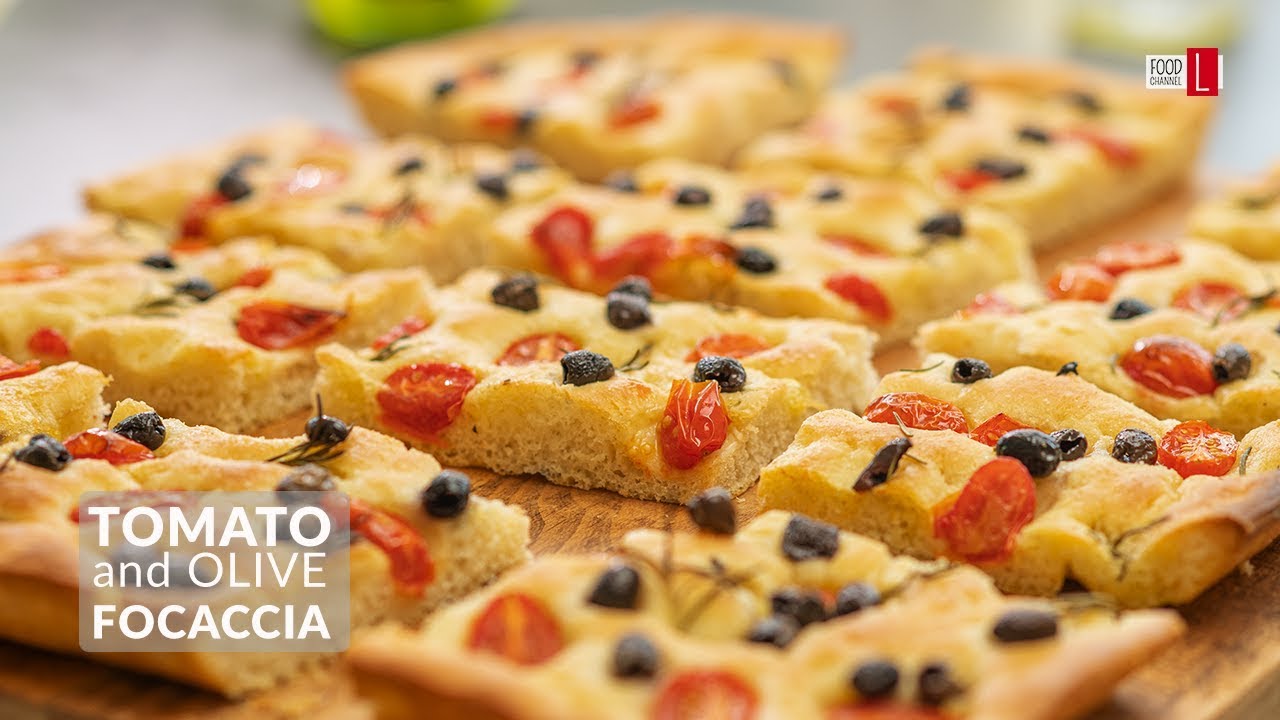 Tomato and Olive Focaccia | Food Channel L Recipes Tomato and Olive Focaccia | Food Channel L Recipes