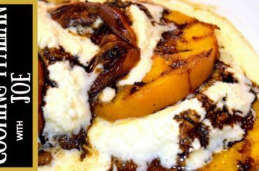 Grilled Peaches with Cheese Cooking Italian with Joe