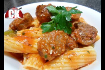 Pasta with Italian Sausage and Peppers - Chef Kendra's Easy Cooking!