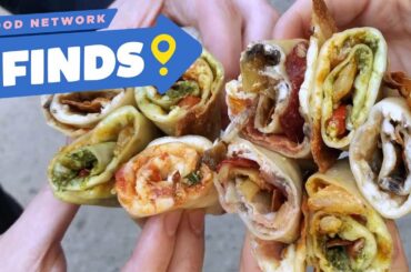 World's THINNEST Pizza at Pizza Rollio 🍕Food Network Finds