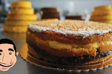 PIZZA DOLCE ABRUZZESE | 3 Layered Sponge Cake Recipe (Wedding Cake) | Christmas Recipes