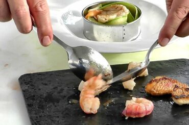 Italian Food Recipes. Crispy Vegetables, Fried Fish and Cream of Eggplant