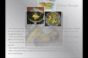 Food Tours - Italian Recipes: Stuffed Zucchini Flowers Recipe - 203.212.8310