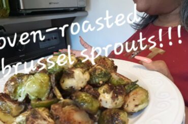 How to make #ovenroastedbrusselsprouts| cooking with Mrs.T