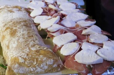 London Street Food from Italy. Making Giant Panini Sandwiches