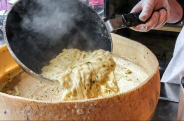 Cheesy Italian Pasta Hand Made in Camden Town. London Street Food